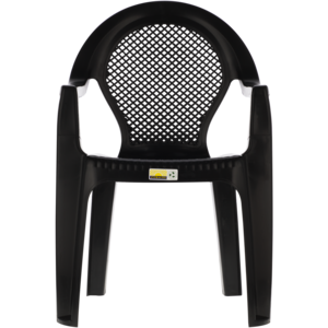 Gold Sun Black Midback Plastic Outdoor Chair