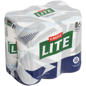Castle Lite Beer Cans 6 x 410ml