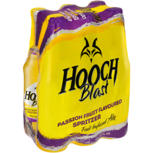 Hooch Passion Fruit Flavoured Spirit Cooler Bottles 6 x 275ml