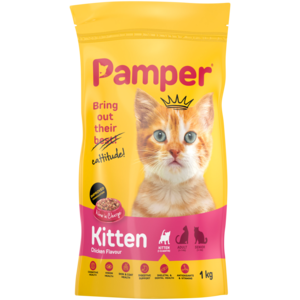 Pamper Kitten Chicken Flavoured Cat Food 1kg