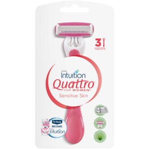 Schick Quattro Razor For Women Sensitive Skin 3 Pack