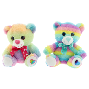 Rainbow Heart Plush Bear 27cm (Type May Vary)