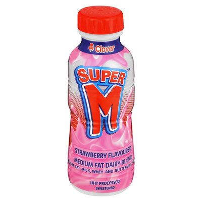 Super M Medium Fat Strawberry Milk 300ml