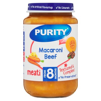 Purity Jar Macaroni & Beef 125ml from 7 Months