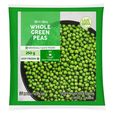 PnP Live Well Whole Green Peas 250g