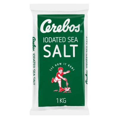 Cerebos Salt Iodated Sea Plastic Bag 1kg
