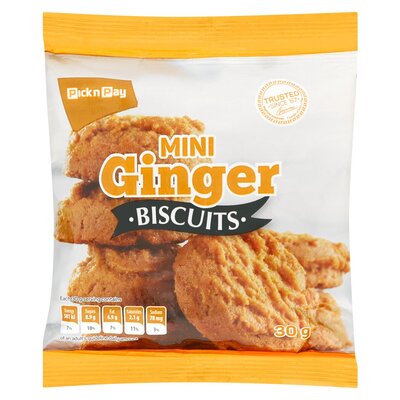 PnP Mini Ginger Biscuits 30g