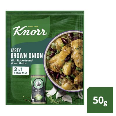 Knorr Tasty Brown Onion Soup 2in1 Stew Mix with Robertsons Mixed Herbs 50g