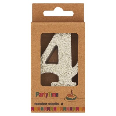 Party Time Number Candle No.4