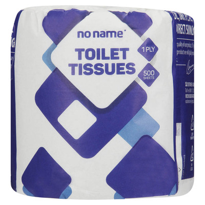 PnP No Name 1 Ply Toilet Tissue 500 Sheets Single