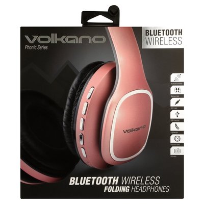 Volkano Wireless Bluetooth Headphones Rose Gold