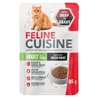 Feline Cuisine Beef In Gravy Cat Food 85g