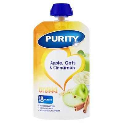 Purity Pouch Apple & Oats with Cinnamon 110ml from 6 Months