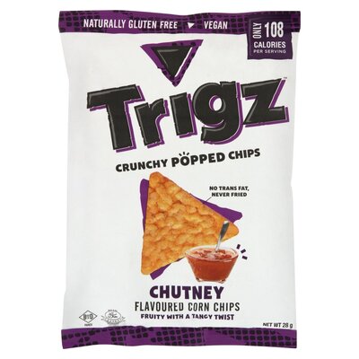 Trigz Chutney Crunchy Popped Corn Chips 28g