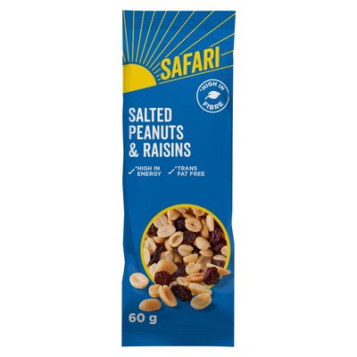 Safari Peanuts & Raisins Lightly Salted 60g