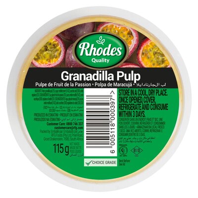 Rhodes Granadilla Pulp Cup 115g