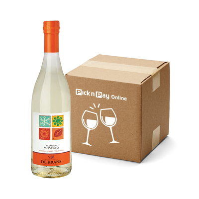 De Krans Wines Premium Moscato Natural Sweet Perle White 6 x 750ml