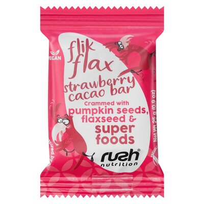 Rush Flik Flax Bar Strawberry & Cacao 25g