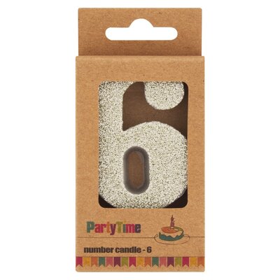 Party Time Number Candle No.6